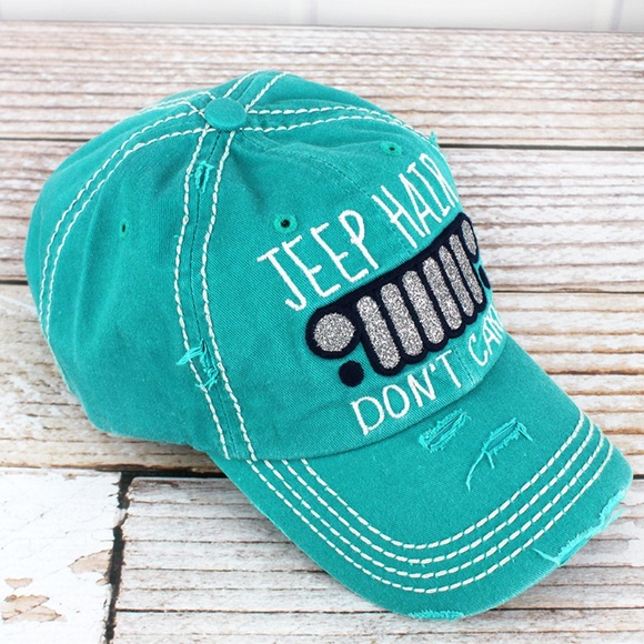 NWT Distressed Jeep Hair Don't Care Cap - Picture 3 of 3